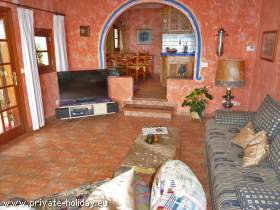 House at finca with garden